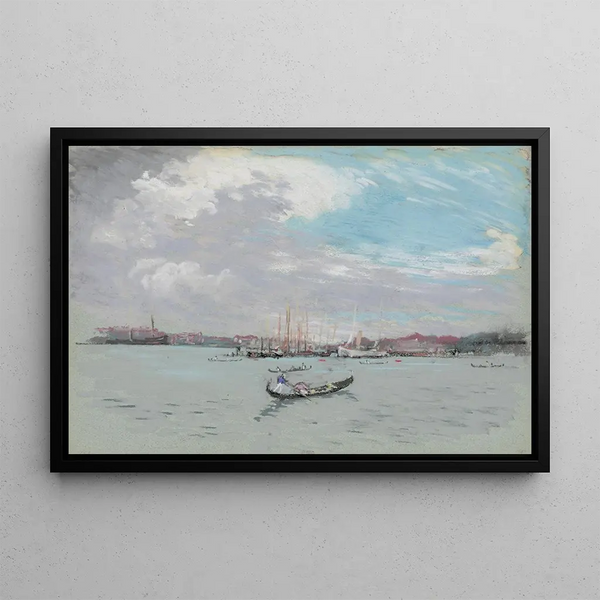 Outside Venice - Joseph Pennell — framed artwork on a wall