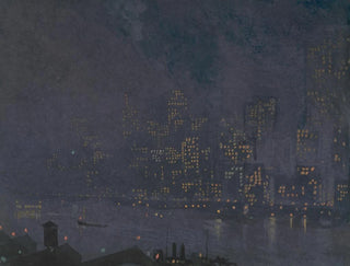 Night Skyscrapers - Joseph Pennell — artwork view