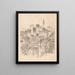 Skyscrapers Painting from Gladstone - Joseph Pennell — framed artwork on a wall