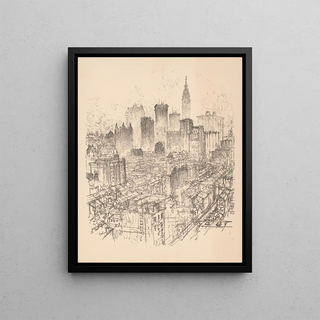 Joseph Pennell - Skyscrapers from the Gladstone.webp