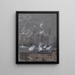 Smoke and fog in gray weather in New York - Joseph Pennell — framed artwork on a wall