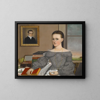Portrait of Marie Jane Andrew - Joseph R. Mason — framed artwork on a wall
