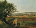 View of the lordships of Emmersdorf Castle and Rothenhof with Melk Abbey in the background - Joseph Rebell — artwork view