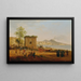 The Gulf of Naples with scenes of popular life - Joseph Rebell — framed artwork on a wall