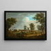 La Retraite française de Lobau et le maréchal blessé Jean Lannes, duc de Montebello - Joseph Rebell — framed artwork on a wall