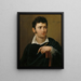 Self-portrait - Joseph Rebell — framed artwork on a wall