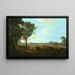 Scene of the Napoleonic Wars, the beginning of the bridgehead at Lobau - Joseph Rebell — framed artwork on a wall