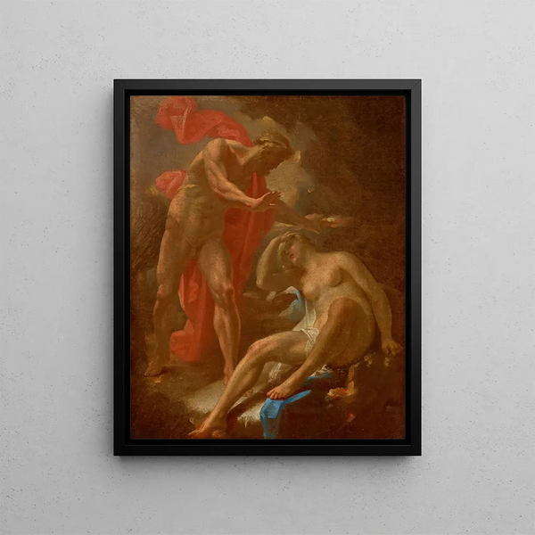 Jupiter and Semele - Joseph Redl — framed artwork on a wall