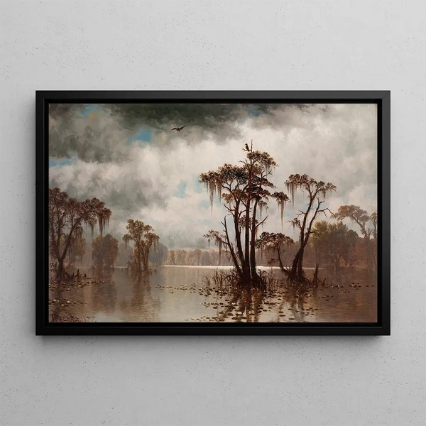 Scene of Bayou - Joseph Rusling Meeker — framed artwork on a wall