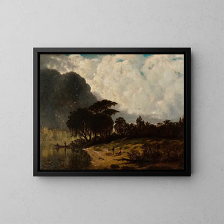 Lac Pontchartrain, Louisiana - Joseph Rusling Meeker — framed artwork on a wall