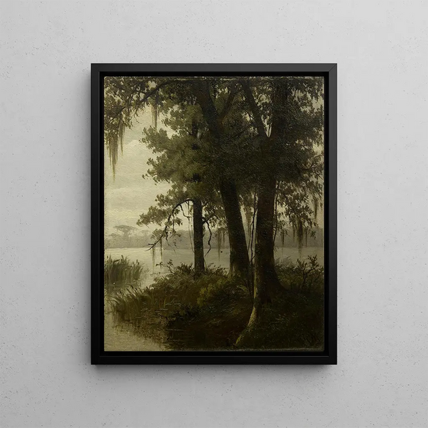 Marsh Scene - Joseph Rusling Meeker — framed artwork on a wall