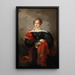 Portrait of a noble lady with flowers and a cashmere shawl - Joseph Salomon — framed artwork on a wall