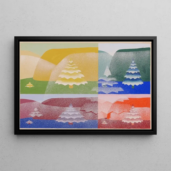 Trees - Joseph Schillinger — framed artwork on a wall