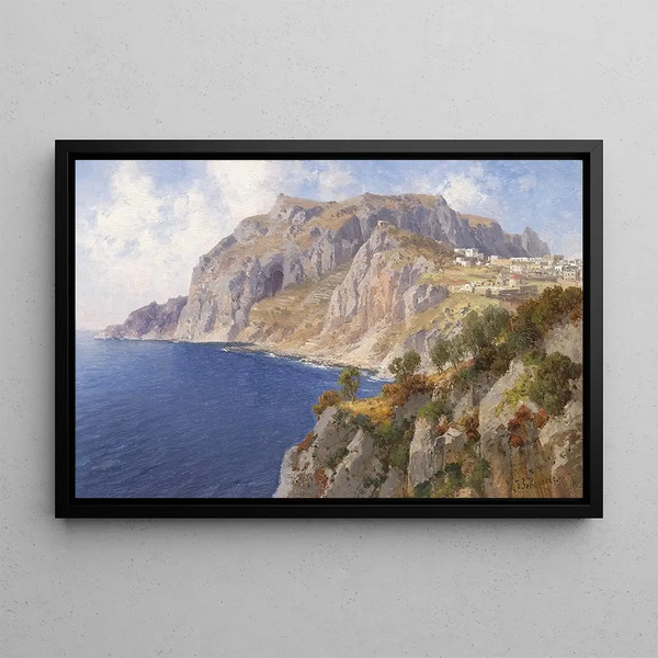 View of Capri - Joseph Schoyerer — framed artwork on a wall