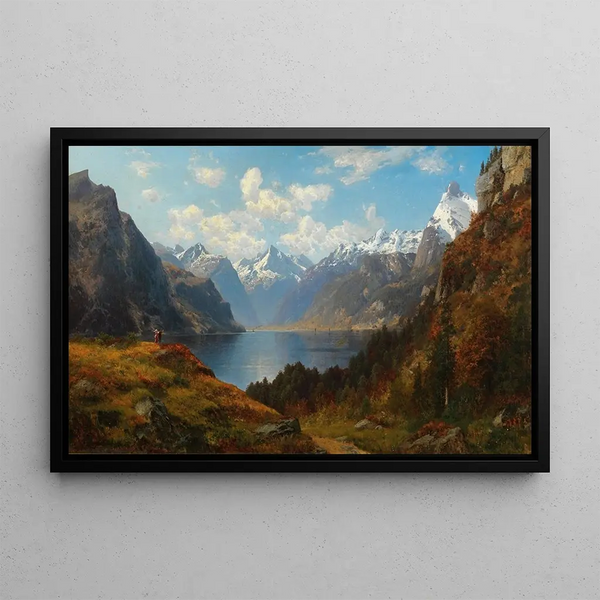 Urnersee - Joseph Schoyerer — framed artwork on a wall