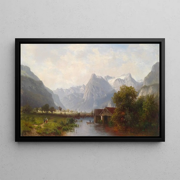 Lac des Quatre-Cantons - Joseph Schoyerer — framed artwork on a wall