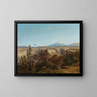 View of the Atacama Desert in Chile with Licancabur Volcano in the background - Joseph Selleny — framed artwork on a wall