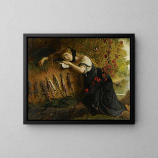 Ophelia - Joseph Severn — framed artwork on a wall