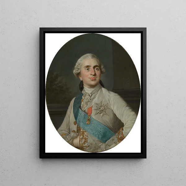 Portrait painting of King Louis XVI of France - Joseph Siffred Duplessis — framed artwork on a wall