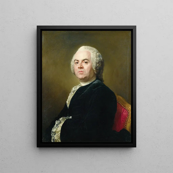 Portrait Painting of Monsieur P. Anne Louis Médecin - Joseph Siffred Duplessis — framed artwork on a wall