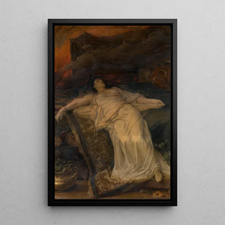 Polyxène sur le bûcher d'Achille - Joseph Stallaert — framed artwork on a wall