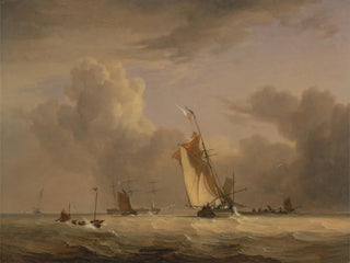 Fishing boat and other vessels in a strong wind - Joseph Stannard — artwork view