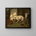 Dog with a turtle - Joseph Stevens — framed artwork on a wall