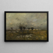 Evening in the Kempen Limburg - Joseph Théodore Coosemans — framed artwork on a wall