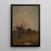 Sunset in the Campine - Joseph Théodore Coosemans — framed artwork on a wall