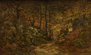 La Gorge aux Loups à Fontainebleau - Joseph Théodore Coosemans — artwork view