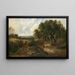 Figure sur un chemin à travers les arbres - Joseph Thors — framed artwork on a wall