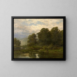 Landscape Painting - Joseph Van Luppen — framed artwork on a wall