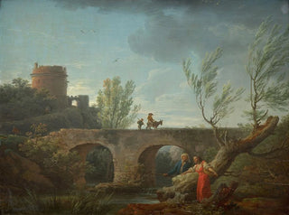 Landscape painting with morning effect - Joseph Vernet — artwork view