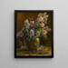 W of a floral still life - Joseph W. Gies — framed artwork on a wall