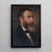 Portrait of a man with a full beard - Joseph Weidner — framed artwork on a wall