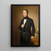 Portrait of a man in front of a secretary - Joseph Weidner — framed artwork on a wall