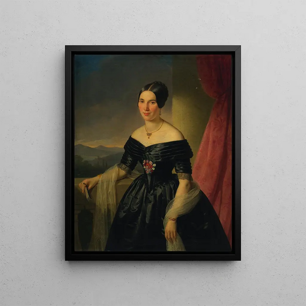 Portrait of a Lady - Joseph Weidner — framed artwork on a wall