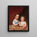 Portrait of two children from the Clemens Bachofen von Echt family - Joseph Weidner — framed artwork on a wall