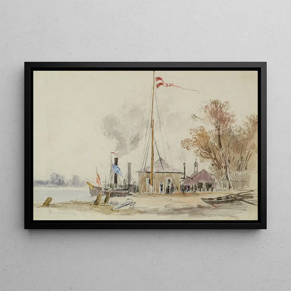 Imperial Mills in Vienna - Joseph Werner — framed artwork on a wall
