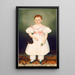 Girl with reticule and rose - Joseph Whiting Stock — framed artwork on a wall