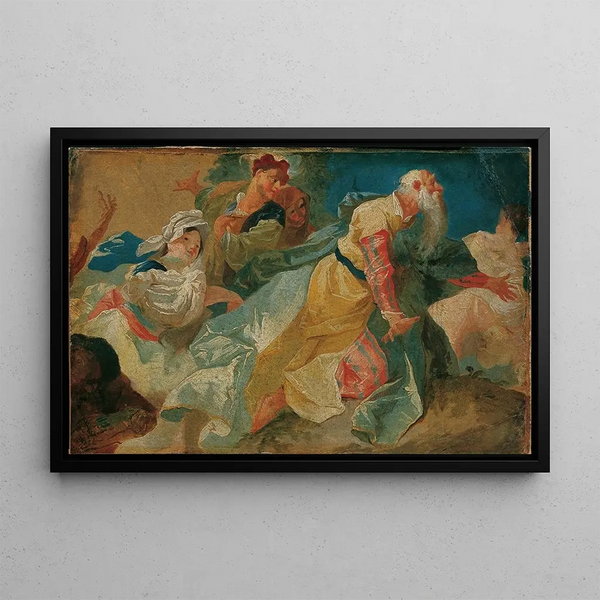 Adoration - Joseph Winterhalder the Younger — framed artwork on a wall