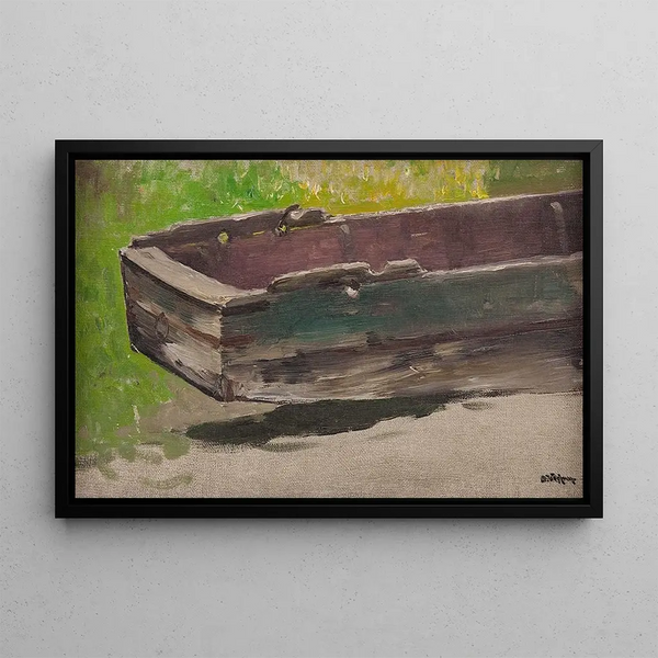 Boat on Lake Chiemsee - Joseph Wopfner — framed artwork on a wall