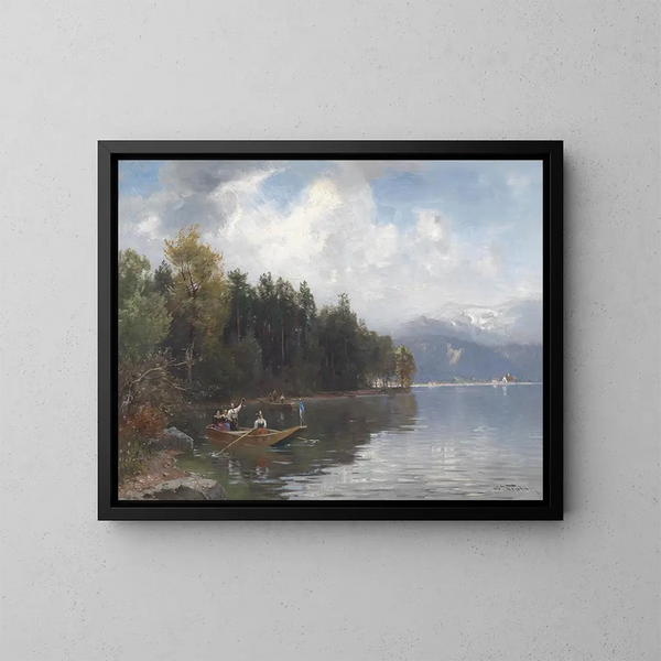 Partie au Walchensee - Joseph Wopfner — framed artwork on a wall