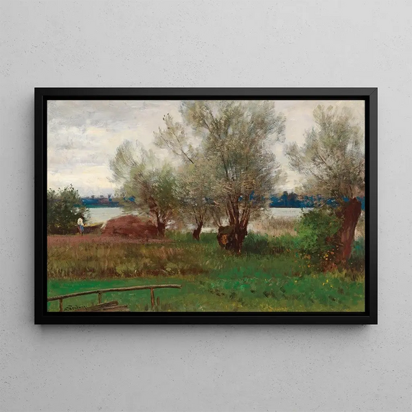 Saules au Chiemsee - Joseph Wopfner — framed artwork on a wall