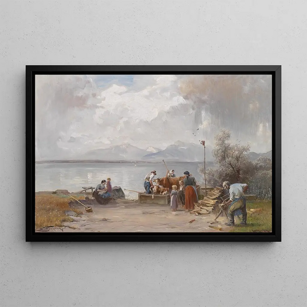 Traversée des animaux - Joseph Wopfner — framed artwork on a wall