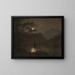 a Moonlit Lake - Joseph Wright of Derby — framed artwork on a wall