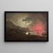 View of Vesuvius from Posillipo, Naples - Joseph Wright of Derby — framed artwork on a wall