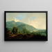 Italian landscape with mountains and a river - Joseph Wright of Derby — framed artwork on a wall