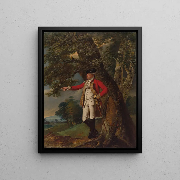 Portrait of Colonel Charles Heathcote - Joseph Wright of Derby — framed artwork on a wall
