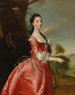 Portrait painting of Miss Ann Carver in front of a landscape - Joseph Wright of Derby — artwork view